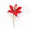 Broche de Cristal con Incrustaciones de Diamantes con Diseño de Lirio Pintura al Óleo, Broche Pequeño para Mujer, Elegante Accesorio para Traje Anti-Exposición, Modelo Nuevo