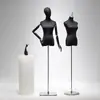 Vitrine de Loja de Roupas Pretas Mannequin de Meio Corpo Feminino Modelo de Vestido de Noiva Peças de Exibição Versão Coreana Boneca Falsa Mannequin de Corpo Inteiro Suporte de Exibição