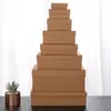 Caja de Joyería Tipo Cajón con Logo Caja de Empaque Deslizable Tapa y Base Plegables Papel Kraft Caja de Regalo para Té Caja de Papel