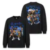 Stewell Shay SGA Retro Americano Transfronterizo Lavado Copo de Nieve Camiseta de Manga Larga de Algodón Puro Pesado para Hombre
