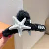 Pinza de Pelo de Felpa para Otoño e Invierno para Mujer, Pinza de Pelo Grande Linda con Diseño de Oso y Conejo, Pinza de Tiburón para Peinados Recogidos, Accesorio de Pelo Grande