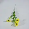 Decoración de Ramo de Eucalipto y Flor de Pensamiento para Decoración del Hogar, Soporta Envío Directo de 2 Piezas, Arreglo de Escena Realista de Gama Alta