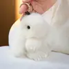 Venta al por mayor de fábrica imitación de pelo de conejo rex colgante de conejo de peluche fingiendo estar muerto lindo conejo MengMeng bolso de peluche accesorios para teléfono móvil coche llavero