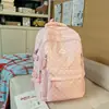 Mochila Estilo Coreano Ins Fresca e Doce de Alto Valor Estético para Alunos do Ensino Fundamental e Médio, Mochila Leve de Grande Capacidade, Bolsa Escolar para Estudantes