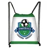 Bolsa com Cordão com Logo de Time de Futebol da Copa do Mundo para Crianças, Bolsa de Armazenamento Externa de Grande Capacidade, Bolsa Esportiva Portátil Dobrável