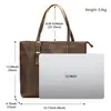 Bolso de hombro de moda simple europeo y americano bolso de mano retro neutro de cuero genuino bolso tote de cuero de caballo loco de gran capacidad al por mayor