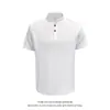 Nueva Camiseta de Manga Corta de Verano 2026 para Hombre Casual Moderna Patchwork Tendencia Americana Camiseta con Cuello Alto