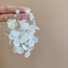 Brincos de Franja de Concha Artificial Super Fada para Mulheres, Brincos Únicos e Bonitos, Brincos Estilo Resort à Beira-Mar, Brincos Elegantes para Primavera e Verão