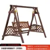 Silla Mecedora para Patio Exterior, Silla Mecedora de Madera Maciza, Silla Colgante para Terraza Exterior, Silla Mecedora Doble, Silla Mecedora para Balcón de Casa de Madera Anticorrosión