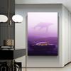 Cross-border estilo nórdico sala de estar pintura decorativa moderno minimalista carro mural quarto das crianças baleia carro pendurado pintura núcleo 2731