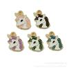 Serie Unicorn Avatar, accesorios de joyería DIY, colgante individual con forma de gota de aceite, mini colgante de animal, pulsera de dibujos animados de 5 colores