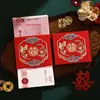 Envelopes de Dinheiro Atacado para Casamentos, Pacotes Vermelhos com Palavras Felizes, Tiras Selantes, Dote, Presentes de Noivado, Suprimentos de Casamento