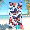 Toalha de Banho Absorvente com Tema de Bandeira do Dia da Independência Mais Vendida na Amazon para Férias na Praia, Toalha de Praia do Dia dos Veteranos Americanos