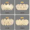 Luminária de Teto para Quarto Estilo Vintage Creme, Luminária de Luxo Leve Francesa para Quarto Principal Sala de Estar, Luminária de Estudo Minimalista de Designer, Estilo Vintage