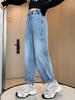 Jeans de Mezclilla para Niñas para Primavera y Otoño 2025 Estilo Nuevo Pantalones Jogger Casuales para Niños Mayores, Pantalones de Otoño para Niños
