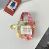 Bolsa para Auriculares Pequeña Fresca Floral Estilo Coreano Mini Diseño de Nicho Bolsa de Almacenamiento Anti-Caídas y Anti-Rozaduras Cubierta Protectora para Auriculares Bluetooth