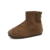 Novas Botas Curtas de Outono 2025 para Meninas Moda Botas de Couro Retrô Britânicas para Crianças Pequenas Botas Princesa de Cano Baixo Dropshipping