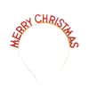 Faixas de Cabeça Decorativas de Natal Europeias e Americanas, Acessórios de Cabelo Sete-Coloridos, Multi-Séries Feliz Natal Colorido Dourado