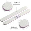 Herramienta para uñas, lima de uñas de doble cara con forma de media luna, lima para manicura, lima para frotar y quitar uñas.
