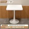 Conjunto de Mesa y Sillas para Comida Rápida Combinación Restaurante Diner Hamburguesería Tienda de Té con Leche Mesa Rectangular Tienda de Snacks Catering Mesa Comercial