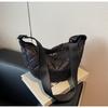 Bolso de Hombro Grande Transfronterizo para Mujer 2025 Nueva Moda Versátil Simple Casual Nylon Bolso Bandolera Bolso Dumpling para Chica