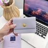 Monedero de estilo coreano para mujer, nuevo, de color sólido, sencillo, para estudiantes, bolso rojo multifuncional, billetera de gran capacidad