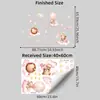 Brup Acuarela Pastel Nube Animal Pegatinas de Pared Oso Globo Aerostático Estrellas Decoración Habitación de Niña Pegatinas de Pared Br5518H
