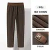 Calça Casual de Veludo Cotelê Reta Versátil Nova para Outono e Inverno com Lã, Calça Esportiva Masculina Grossa Solta
