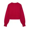 Novedad Primavera 2026 Moda Callejera Europea y Americana para Mujer Chaqueta de Punto con Botón en Forma de Corazón W085 250146