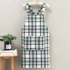 Avental de Cozinha Feminino de Desenho Animado Coreano, Anti-incrustante, Respirável e Resistente a Manchas, Avental Simples de Roupa de Trabalho para Adultos para Catering