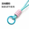 Lanyard de Color de Moda con Llavero de Peluche Trenzado Corto para Teléfono Hebilla Única Hebilla Sola Fabricante de Colgante de Llavero de Peluche En Stock Fuente