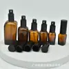 Frasco de Vidro para Óleos Essenciais Yb 10ml-100ml Quadrado Marrom Frasco com Conta-gotas Dispenser Estoque Pronto