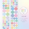 Cinta adhesiva troquelada con purpurina PET Twilight, empaque de la Serie Diaria Nublada Estrellada, pegatinas decorativas básicas con patrón de estrellas y puntos