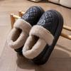 Chinelos de Algodão com Salto Impermeáveis para Mulheres no Inverno, Roupa Externa Quente para Casais, Uso Doméstico, Sapatos Quentes de Algodão para Homens no Outono