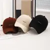 Boné de Baseball de Aba Rígida Bordado com Letras Novo Outono/Inverno 2025 para Mulheres, Emagrecimento Facial, Boné Versátil Casual com Proteção Solar Bico de Pato para Homens na Moda