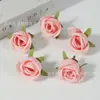 Cabezas de Flores de Rosa Simuladas Hechas de Tela de Seda para Decoración de Bodas DIY, Coronas y Accesorios para el Cabello; Accesorios de Flores Artificiales Estilo Vintage Europeo
