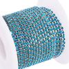Cadena de garras con diamantes de imitación de plata galvanizada de alta intensidad, cadena de diamantes de color de garra densa, cadena de diamantes DIY, cadena de agarre, accesorios de adorno