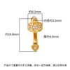Pingente Ruyi em prata de lei s925 banhado a ouro maciço estilo chinês cravejado de diamantes materiais para beadwork e encadeamento de acessórios de prata DIY