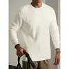Suéter de Lã Modal com Gola Redonda para Homem, Outono e Inverno, Solto, Espessado, Quente, Camada Base de Tricô Interna para Homem