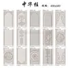 Juego de Puerta y Ventana de Mármol Imitación Azulejos de Villa Pared Exterior de Mármol Venta Directa Estilo Europeo Decorativo Columna Romana Columna de Valla