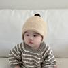 Ins Chapéu de Bebê Estilo Coreano Outono e Inverno Tesouro de Um Ano Tesouro de Homem Viagem de Outono Chapéu de Lã de Bebê Quente Tricotado