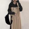 Vestido largo con capucha y cuello alto, estilo japonés y coreano, para mujer, talla 939