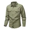 Camisa de manga larga de secado rápido para hombre, superventas transfronteriza, camisa casual ligera y transpirable para hombre, fresca para el verano