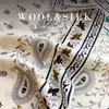 Bufanda Cuadrada de Seda y Lana Elegante y de Alta Gama para Mujer, Nuevo Estilo Otoño e Invierno 2026, Protección Cálida y a Prueba de Frío para el Cuello, 65cm