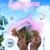 Bolsa con Cierre de Cremallera Láser Portatarjetas Joyería Bolsa de Empaque Transparente Almacenamiento a Prueba de Polvo Bolsa de Empaque con Pegatina Grande