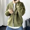 Nuevo suéter cárdigan de otoño e invierno para niños estilo coreano moda juvenil versátil casual color liso estilo perezoso chaqueta tejida