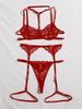 Sexy sexy lingerie coquetish peito pequeno três pontos engraçado perspectiva tentação cama pijamas passion suit com anel de aço