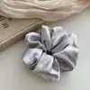 Acessório de Cabelo Scrunchie Brilhante com Strass de Alta Qualidade, Prendedor de Cabelo Estilo Coreano Estilo Preguiçoso, Prendedor de Cabelo de Cetim Texturizado Oversized