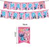 Globo, bandera, pancarta, inserto para pastel, decoración para fiesta de cumpleaños con temática de bebé estrella rosa, puntada
