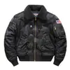 Chaqueta Bomber de Invierno para Hombre con Forro de Polar Engrosada Estilo Americano Retro Solapa Corta Táctica Ropa de Trabajo Baseball Chaqueta de Algodón